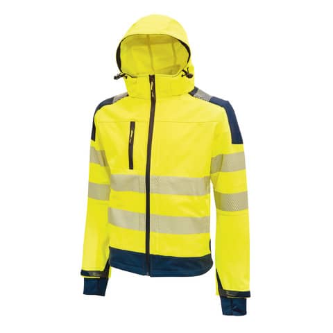 Giacca alta visibilità Softshell Miky - taglia XXL - giallo fluo - U-Power