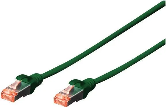DIGITUS Professional - Cavo patch - RJ-45 (M) a RJ-45 (M) - 2 m - SFTP, PiMF - CAT 6e - IEEE 802.3 - schermato, senza alogeni, antiaggrovigliamento, bloccato - verde (pacchetto di 10)