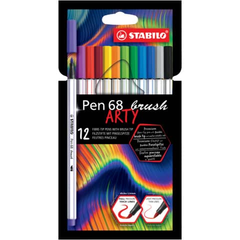 Pennarello Pen 68 Brush Arty Line 568/12 - …