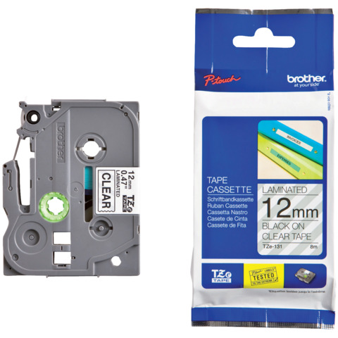 Brother - Nastro - Nero/Trasparente - TZE131 - …