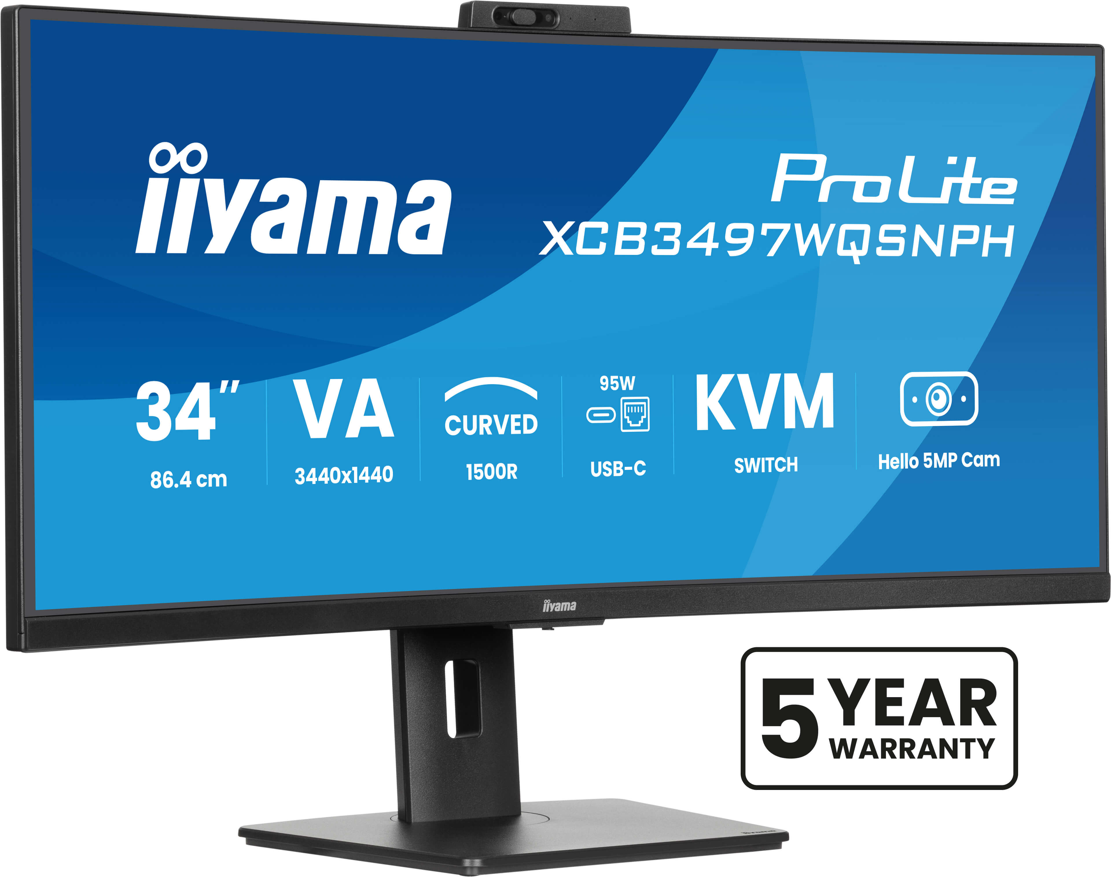 iiyama ProLite XCB3497WQSNPH-B1, 86,4 cm (34?), 3440 x …