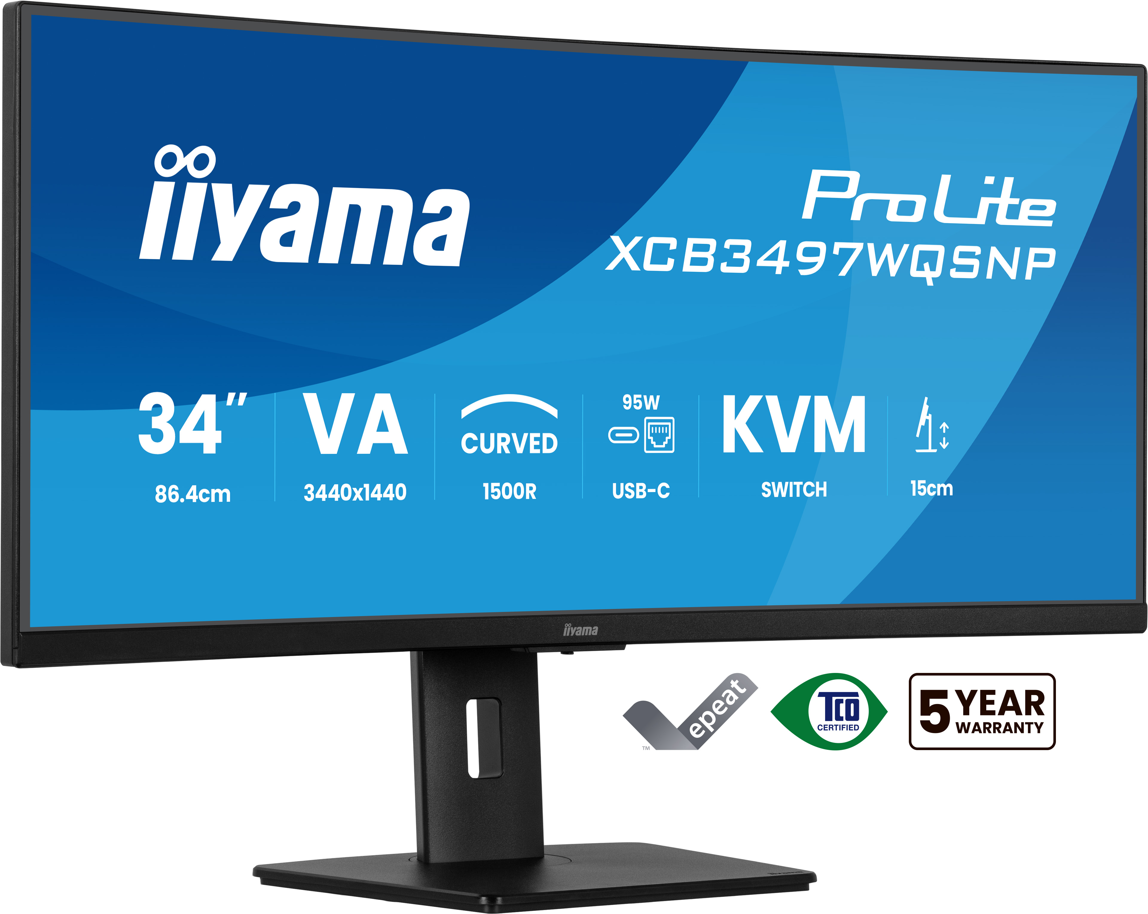 iiyama ProLite XCB3497WQSNP-B1, 86,4 cm (34?), 3440 x …