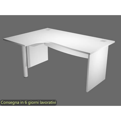 Scrivania compact Agorà - fianco sx melaminico - …