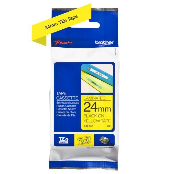 Brother - Nastro - Nero/Giallo - TZE651 - …