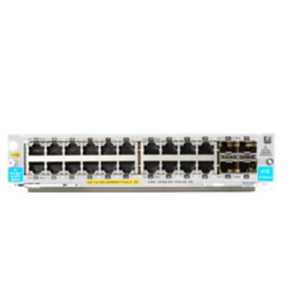 HPE - Modulo di espansione - Gigabit Ethernet (PoE+) x 20 + Gigabit Ethernet / 10 Gigabit SFP+ x 4 - per HPE Aruba 5406R, 5406R 16, 5406R 44, 5406R 8-port, 5406R zl2, 5412R, 5412R 92, 5412R zl2