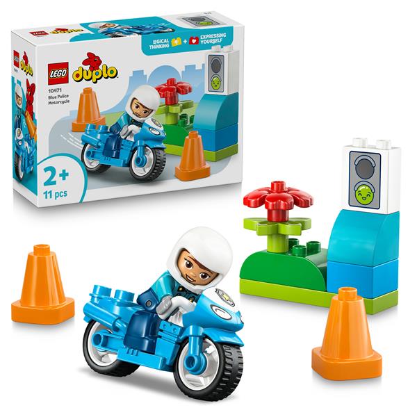 LEGO MOTOCICLETTA BLU DELLA POLIZIA