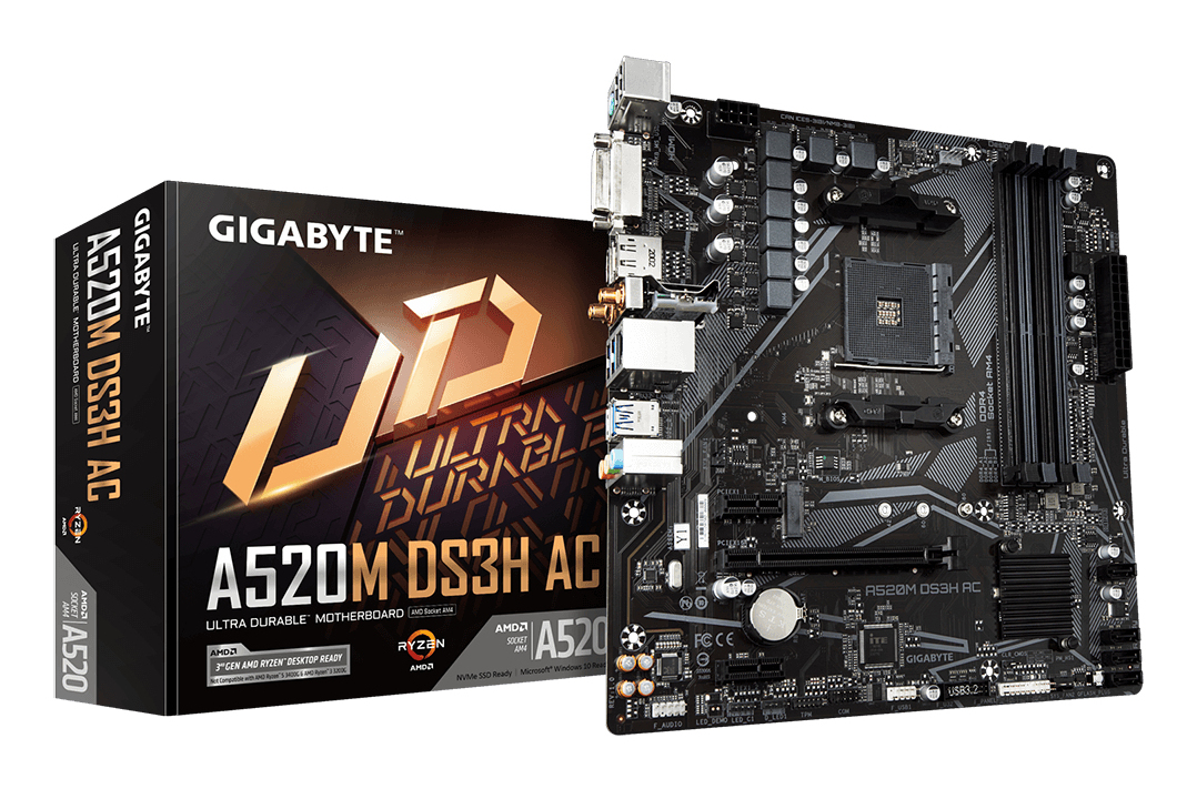 Scheda madre ATX Gigabyte A520M DS3H AC con …