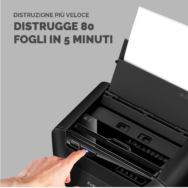 FELLOWES AUTOMAX 80M DISTRUGGIDOCUMENTI A PARTICELLE CESTINO 17 …