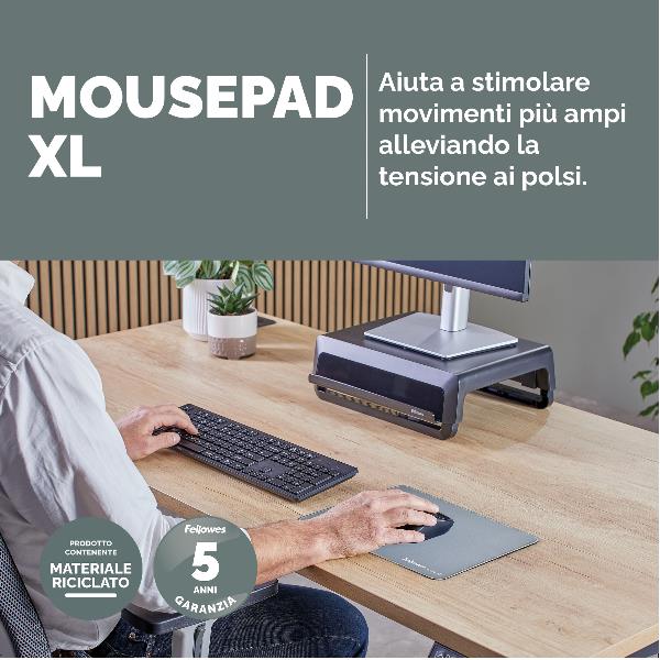 FELLOWES MOUSEPAD XL BREYTA AZZURRO MARINO