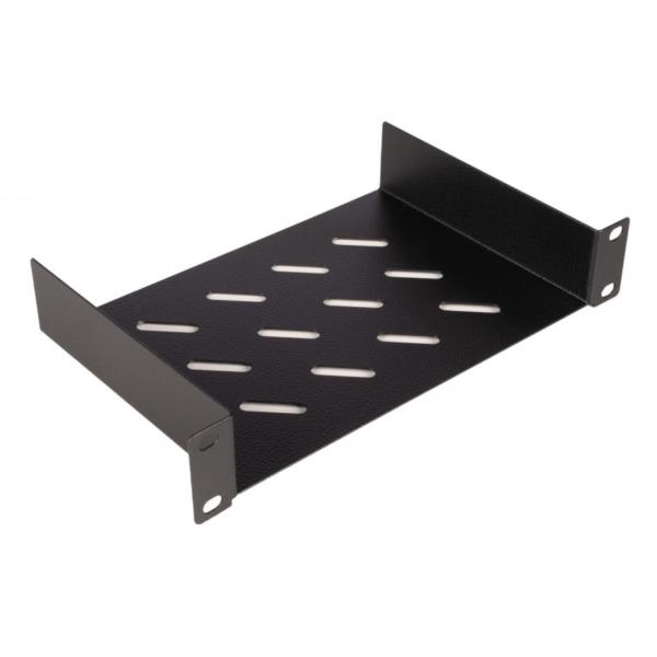 EQUIP FIXED SHELF 10 1U 150MM BLACK