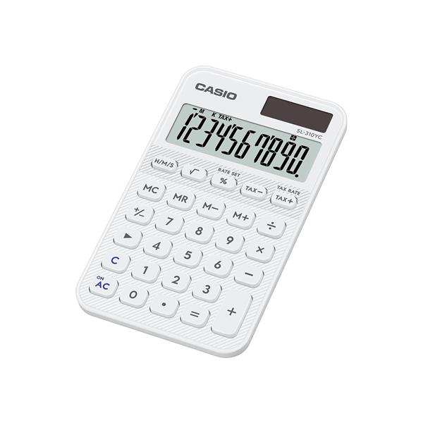 Calcolatrice tascabile Casio SL-310YC-WE con display a 10 …