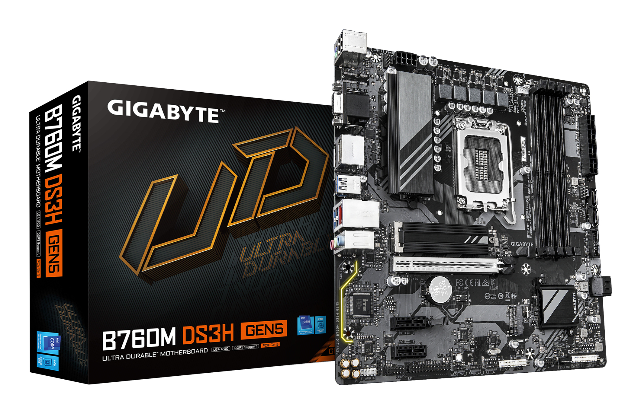 GIGABYTE B760M DS3H GEN5 Scheda Madre – Supporta …