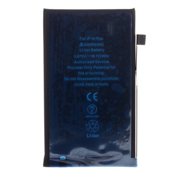 BATTERIA PER IPHONE 16 PLUS 4674MAH LI-ION (BULK)