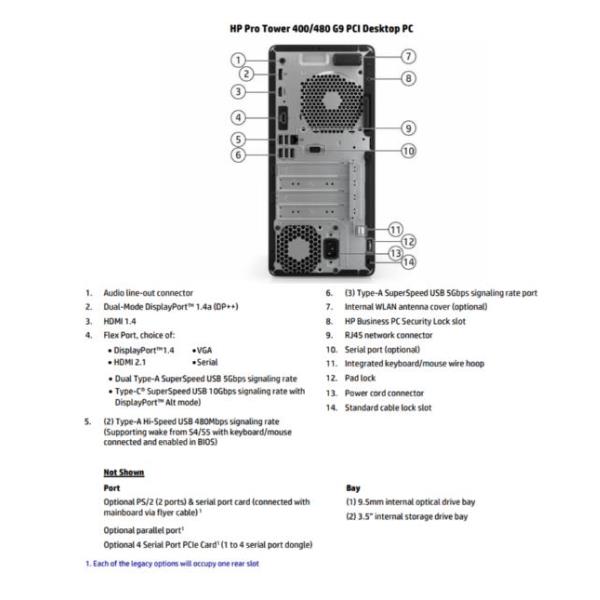 HP PRO TOWER 400 G9 PCI i5-13500 RAM …
