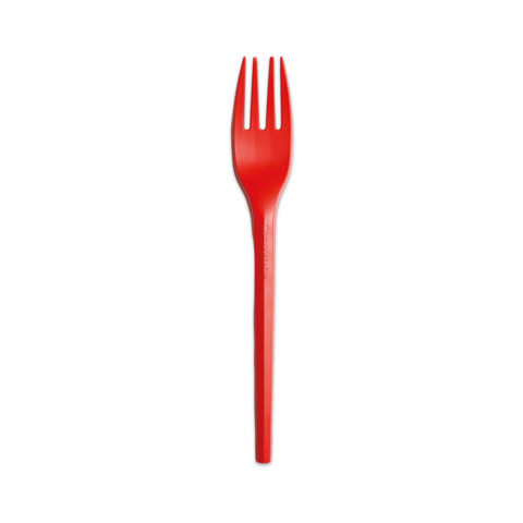 20 forchette monouso Ecocolor in CPLA 16cm rosso …