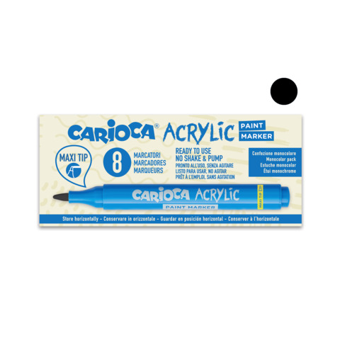 Marcatore Paint Marker acrilico - nero - Carioca …