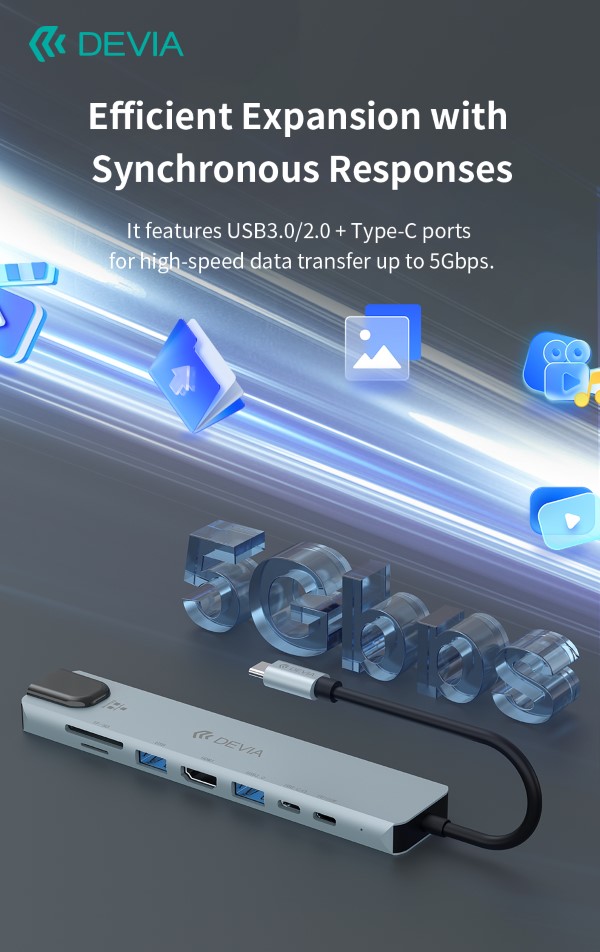 TIPO-C HUB 8 IN 1 PD 100W RJ45 USB 3.1 HDMI TF CARD SD