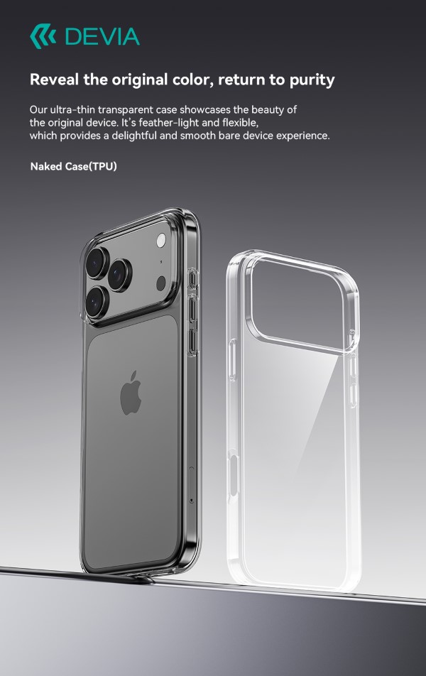 CUSTODIA ANTIURTO TRASPARENTE PER IPHONE 17 AIR