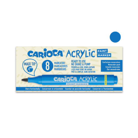 Box 8 Paint Marker acrilico punta maxi blu …