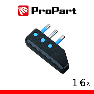SPINA 16A 2P+T USCITA CAVO 90Â° NERA POLYBAG