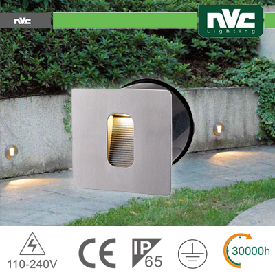 SEGNAPASSO A PARETE QUADRATO - 4W 3000K IP65