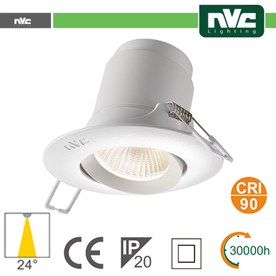 FARO DIREZIONABILE LED IP20 9W 4000K 700LM 24Âº FORO:95MM