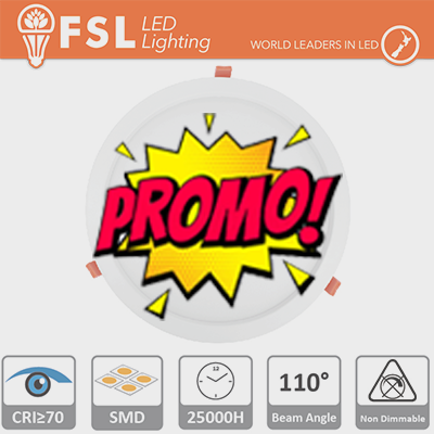 DOWNLIGHT LED IP20 24W 3000K 1800LM 110Â° FORO:285MM
