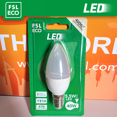 LAMPADA OLIVA BLISTER - 5,5W 4000K E14