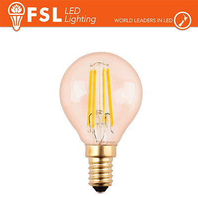 LAMPADA SFERA FILAMENTO AMBRA - 4W 2200K E14 330LM