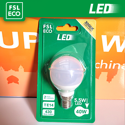 LAMPADA SFERA BLISTER - 5,5W 4000K E27