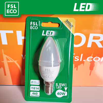 LAMPADA OLIVA BLISTER - 5,5W 3000K E14