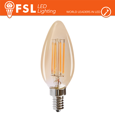 LAMPADA OLIVA FILAMENTO AMBRA - 4W 2200K E14 330LM
