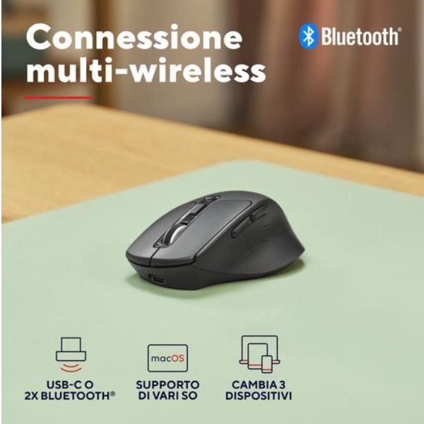 TRUST NIVEN COMFORT MOUSE OTTICO WIRELESS ERGONOMICO RICARICABILE …