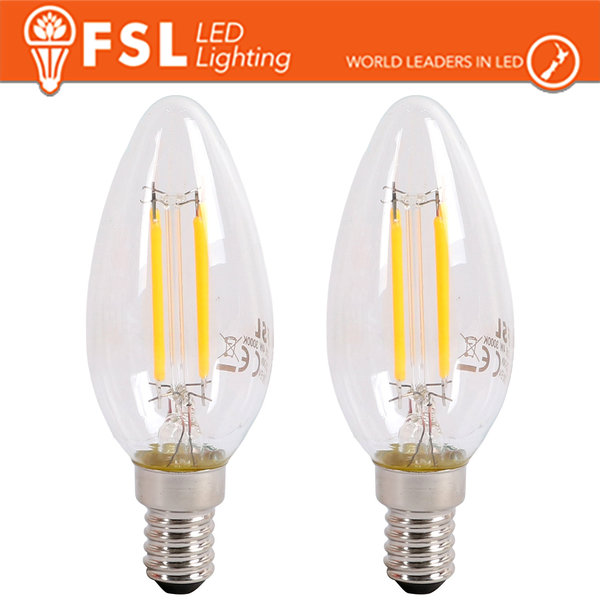 LAMPADA FILAMENTO SFERA C35FC 4W 3000K E14 - CONFEZIONE 2PACK