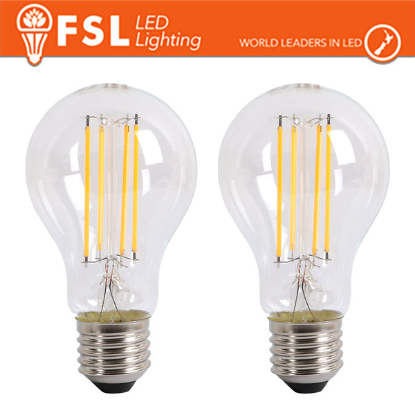 LAMPADA FILAMENTO SFERA A60FC 8.5W 3000K E27 - CONFEZIONE 2PACK
