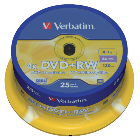 Verbatim - Scatola 25 DVD+RW - serigrafato Spindle …