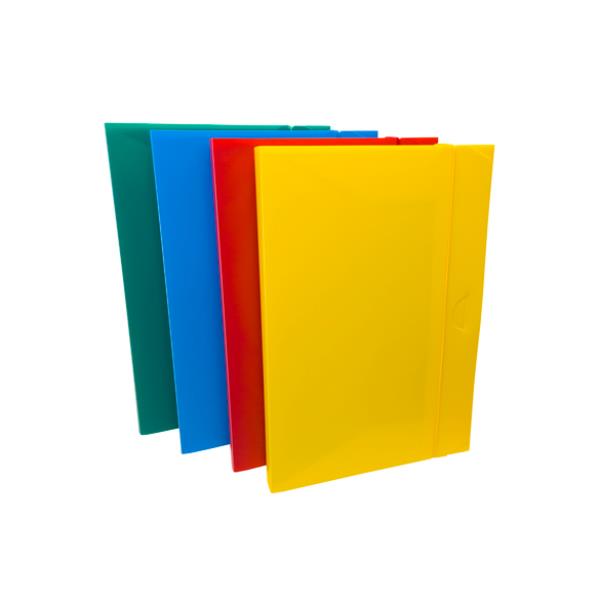 CARTELLA PROGETTO CON ELASTICO DORSO 3 ROSSO