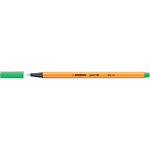 STABILO point 88 - Penna a punta sottile - verde smeraldo chiaro - 0.4 mm - fine (pacchetto di 10)