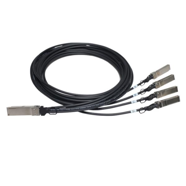 HPE X240 Direct Attach Copper Splitter Cable - Cavo di rete - SFP+ a QSFP+ - 5 m - per HPE 5900AF-48; Edgeline e920; FlexFabric 1.92, 11908, 12900, 12902; ProLiant e910t 2U