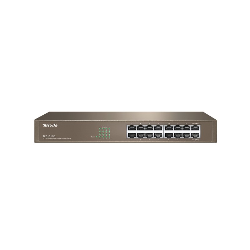 Tenda TEG1016D - Switch - unmanaged - 16 x 10/100/1000 - montabile su rack