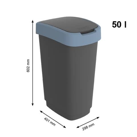 Pattumiera con coperchio basculante - 50 L - …