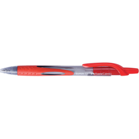 Penna a sfera a scatto Super - rosso - punta 1,0 - Faber Castell