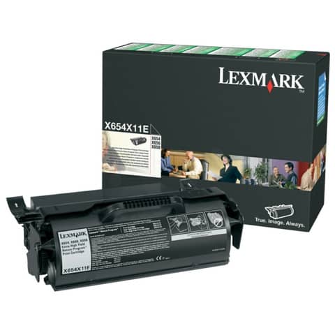 Lexmark - Toner - Nero - X654X11E - return program - 36.000 pag