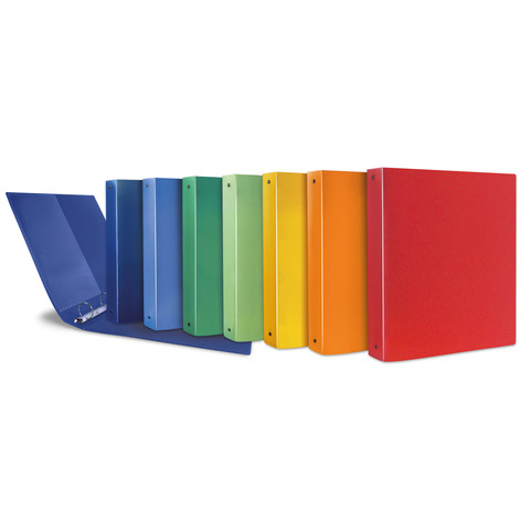 Raccoglitore Terra - 22 x 30 cm - 4 anelli a R 30 mm - dorso 4 cm - PP riciclato - colori assortiti - Sei Rota