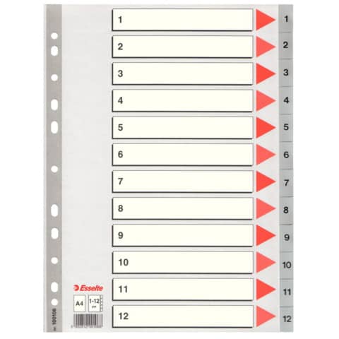 Separatore numerico 1/12 - PP - A4 - …