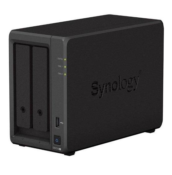 Synology Disk Station DS723+ - Server NAS - 2 alloggiamenti - RAID 0, 1, JBOD - RAM 2 GB - Gigabit Ethernet - iSCSI supporto