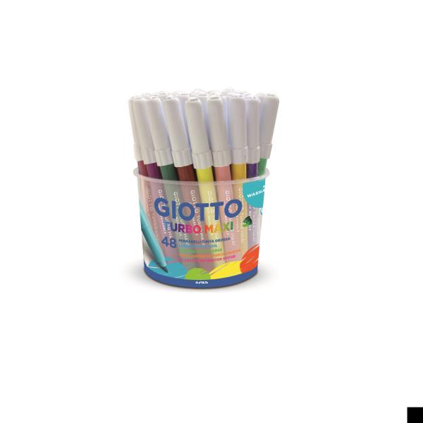 Barattolo Maxi pennarelli Giotto Turbo Grafik 48 pz …
