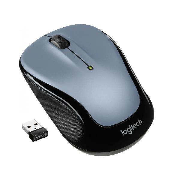 Logitech M325s - Mouse - per destrorsi e per sinistrorsi - ottica - 5 pulsanti - senza fili - 2.4 GHz - ricevitore wireless USB - grigio