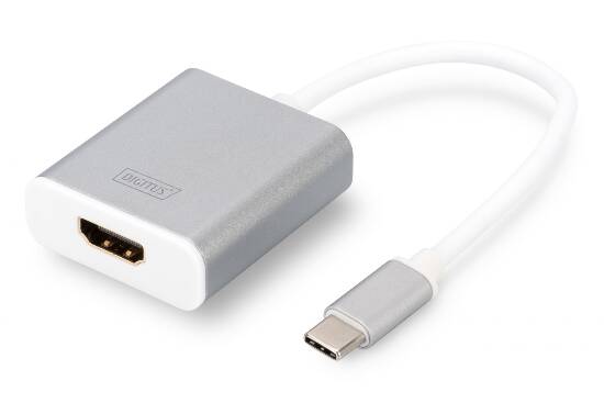 DIGITUS - Adattatore video esterno - USB-C - HDMI - alluminio