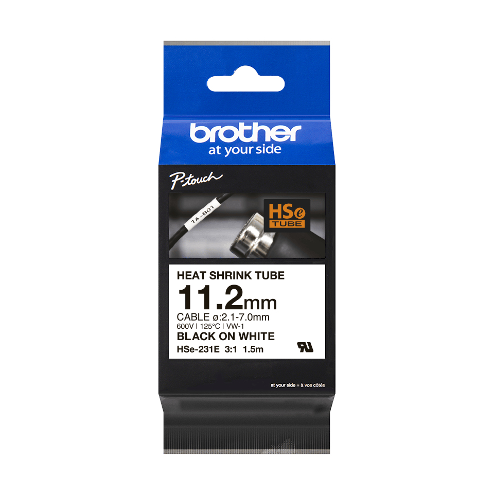 Brother HSe-231E - Nero su bianco - Rotolo …